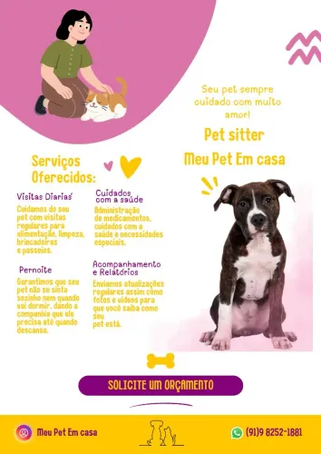 Serviço de Pet Sitter / cuidadora de animais