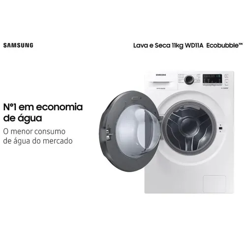 Lava e Seca Samsumg Ecobubble NOVA Wi-Fi Motor Inverter 220V Branca