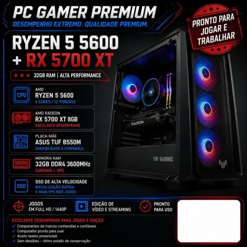 PC GAMER PARA JOGOS E EDIÇÃO DE VÍDEO EM HD