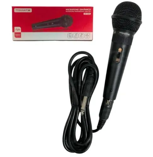 Microfone Profissional Dinâmico Com Fio 3 Metros (Entrego)