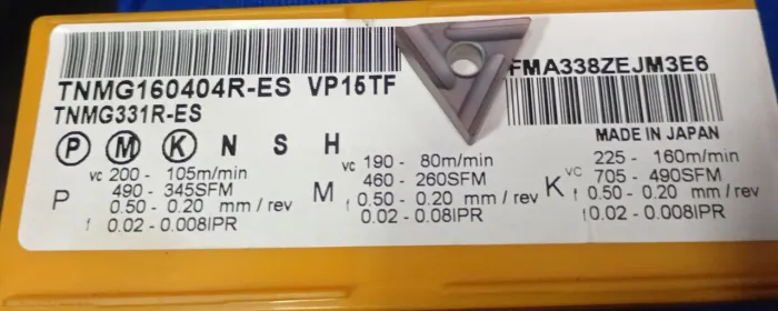 Inserto para torno cnc