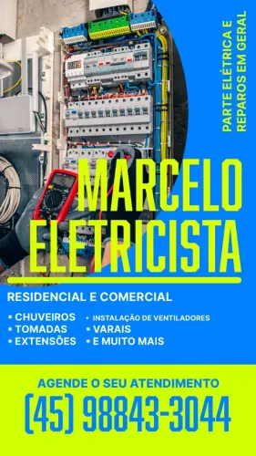 Eletricista predial e comercial.