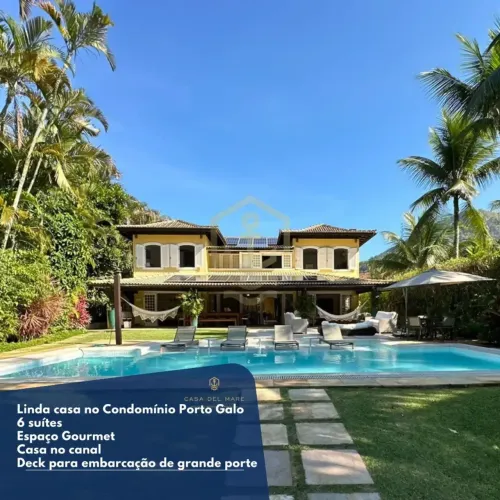 Linda Casa no Condomínio Porto Galo  Casa de Canal - Angra dos Reis