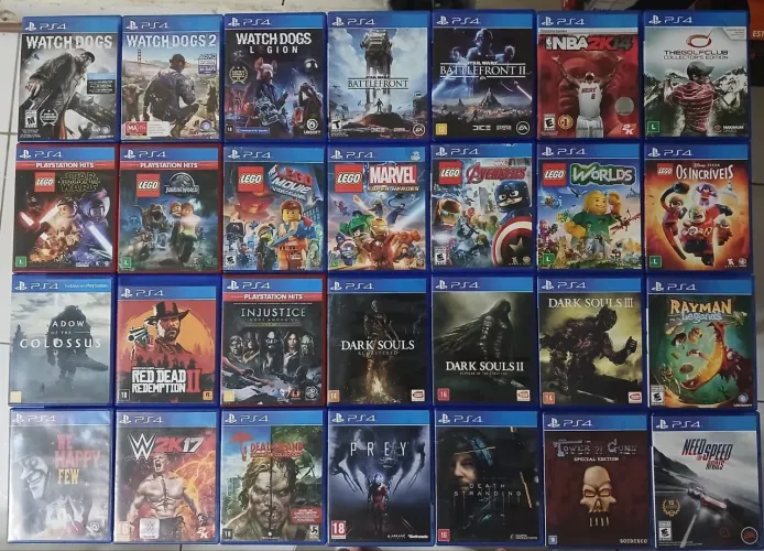 Lote de Jogos de PlayStation 4 (185 Jogos)
