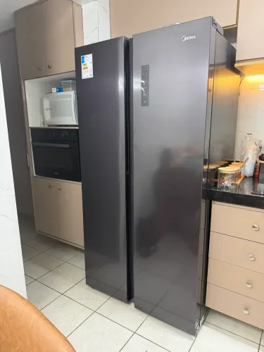 Geladeira Side by Side 511L Inverter Preta Conectada Midead