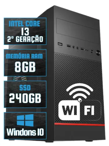 Pc Computador Intel Core I3 2°g | 8gb Ram | Ssd 240gb | Wifi