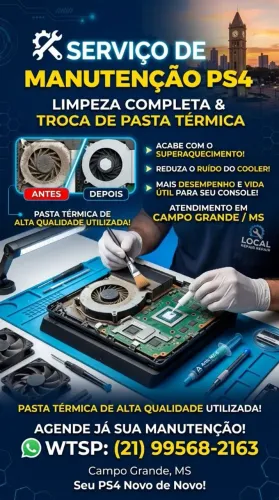 Limpeza e troca de pasta termica PS4