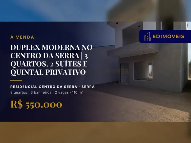 Seu Novo Lar: Casa Duplex com 3 Quartos no Residencial Centro da Serra
