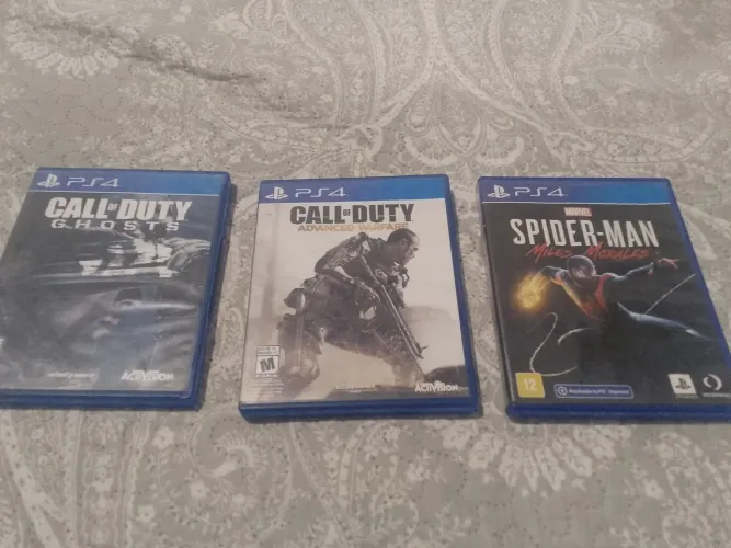 Marvel Spiderman Miles Morales + call of duty advanced warfare + call of duty ghosts