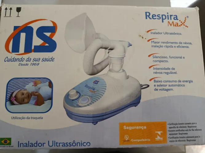 Inalador Ultrassonico NS. Silencioso, funcional ,e compacto. Intensidade névoa regulável.