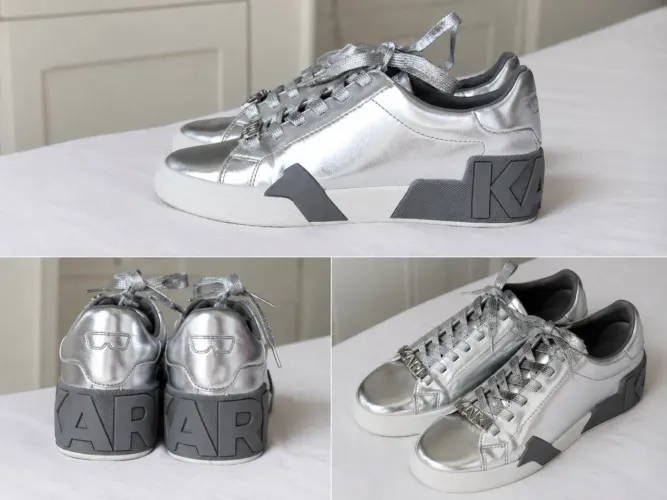 Karl Lagerfeld Tênis Feminino Melora Prata 8M/37