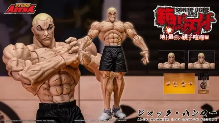 (Pré-Venda) Baki Hanma: Son of Ogre Storm Arena Jack Hammer 1/12 Scale Action Figure