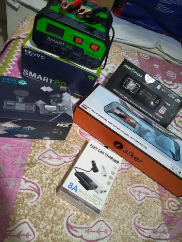 Rádio automotivo+Câmera veícular frontal e Ré+Retrovisor digital+carregador com 4 portas