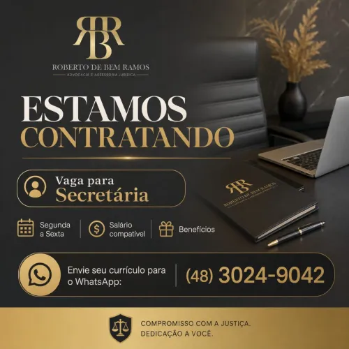 Vaga secretária escritório adv 