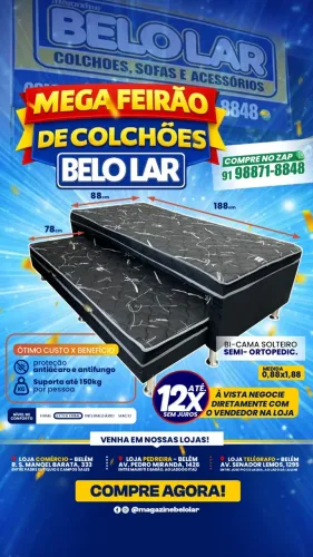 Bicama Solteiro Semi Ortopedic