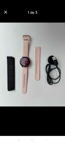Samsung galaxy watch active tela<br>de 1.1" com pulseira de<br>fluoroelastómero - cor rose gold