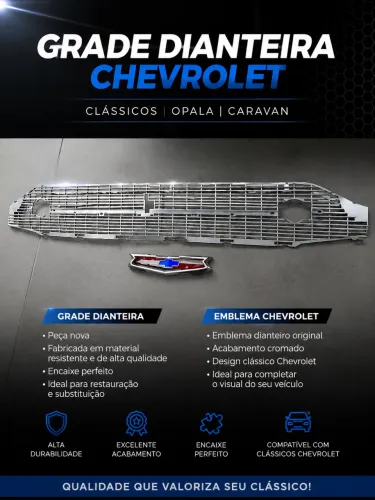Grade e emblema da chevy grille 1957