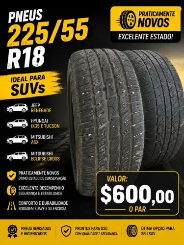PNEUS 225/55 ARO 18