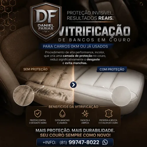 Vitrificação em bancos em Couro - Aumente a durabilidade do seu estofado