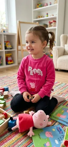Blusa de Moletom Infantil Peppa Pig Rosa