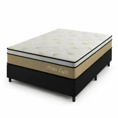 Conjunto Base com Colchão Casal de Molas Ensacadas Prime Light