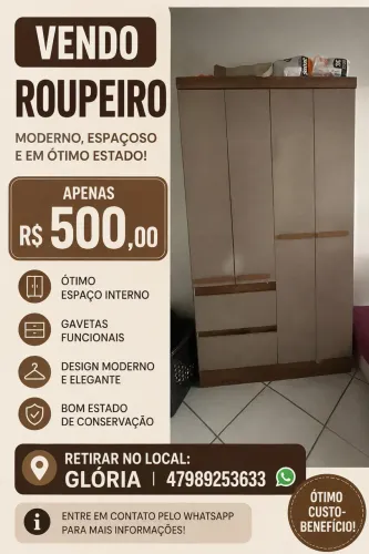 Guarda roupa solteiro