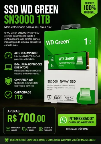 Ssd nvme westem digital 1 TB