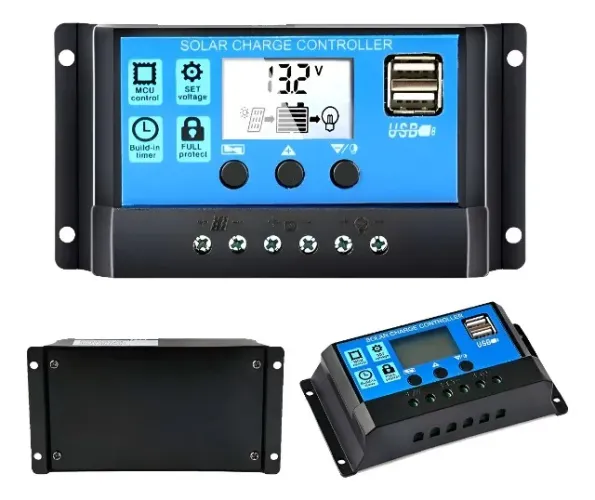 Controlador De Carga Para Painel Solar Pwm 30a Usb 12v/24v