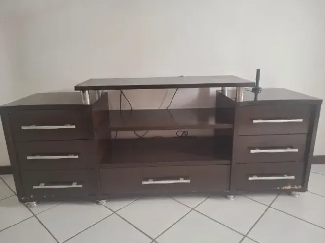 Rack para sala com gavetas