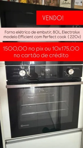Forno elétrico Electrolux Embutir 80l