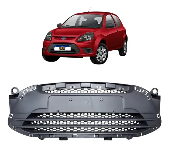 Grade Dianteira Parachoque Central Ford Ka 2012 2013 2014 Preto