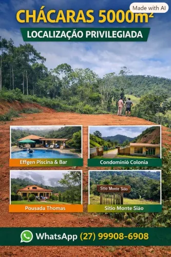 Chácaras exclusivas de 5.000m² de natureza, em região nobre e privilegiada, parcelo, troco