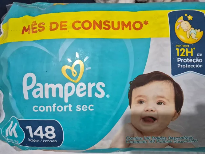 Fralda pampers confort sec tamanho M 148 unidades