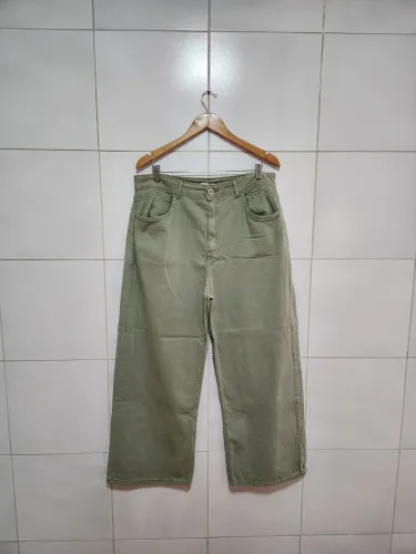 Calca jeans wide leg 48