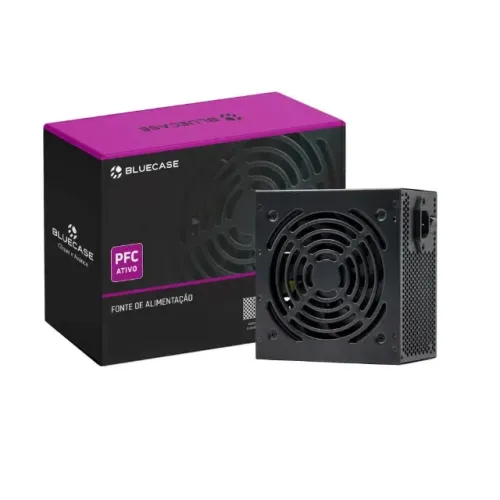 Fonte 500w Pfc Ativo Real 80 Plus Bronze Bivolt BLUCASE - novo, pronta entrega