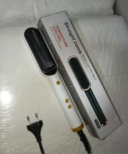 Escova Alisadora Elétrica Straight Comb com Controle de Temperatura