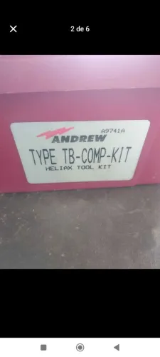 Kit de ferramentas de confecção de conectores Heliax , Andrews e outros 