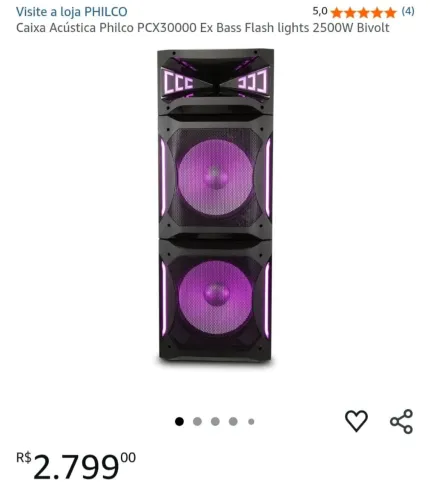 Caixa de som philco PCX30000