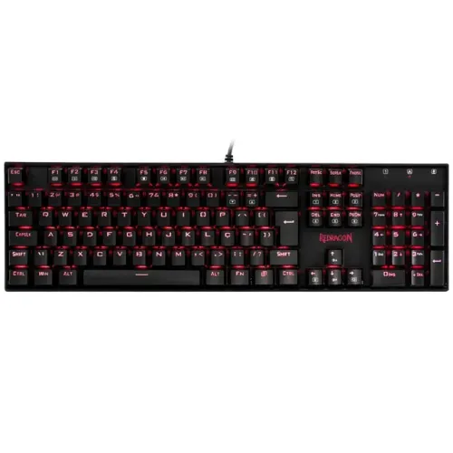 Teclado Mecânico Redragon Mitra K551, Switch Brown, LED Vermelho, Com Fio, Novo, Lacrado
