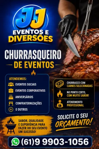 Churrasqueiro profissional para o seu evento