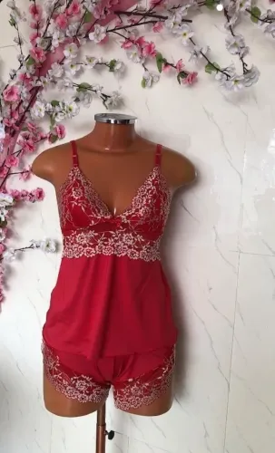 Baby-doll luxo vermelho