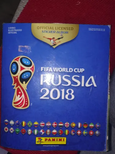 ÁLBUM COPA DO MUNDO 2018 COMPLETO CAPA MOLE (PLASTIFICADO)