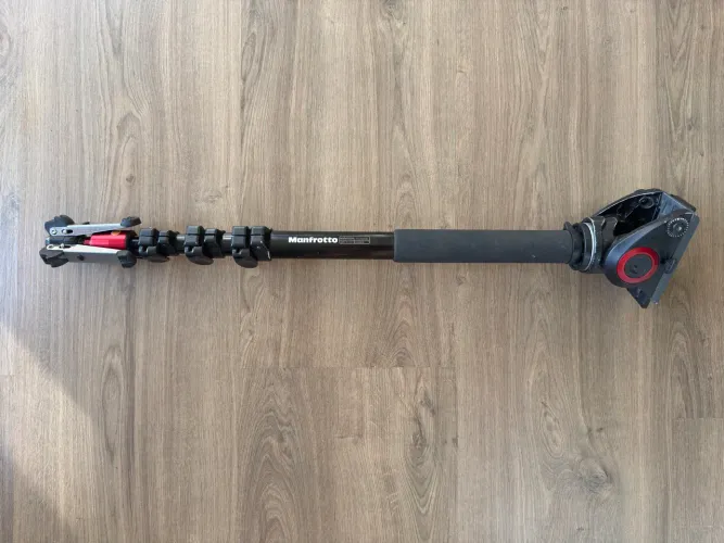 Monopé Manfrotto com cabeça hidraulica
