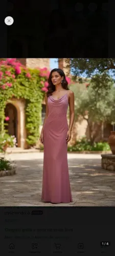 Vestido Samon Bordado