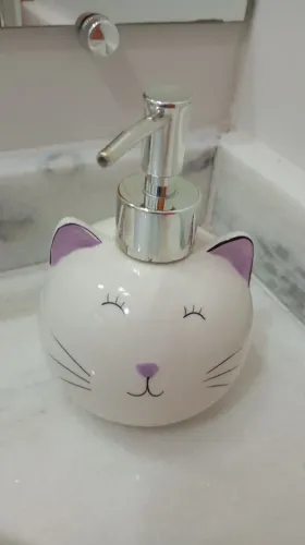 Porta sabonete líquido gatinho