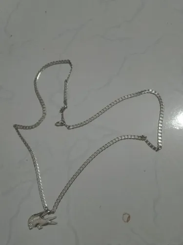 CORRENTE GRUMET 2,5mm + PINGENTE LACOSTE | PRATA 925