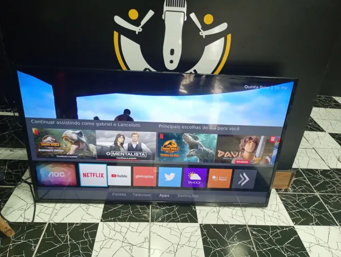 Vendo Smartv AOC 50 polegadas top de linha 4K em estado de nova conforme fotos R$ 1500,00