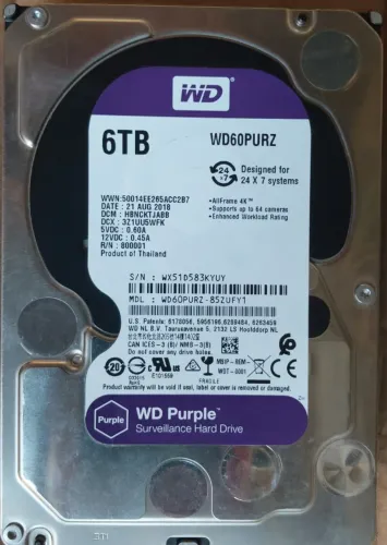 Disco Rígido HD Purple 6TB Intelbras 
