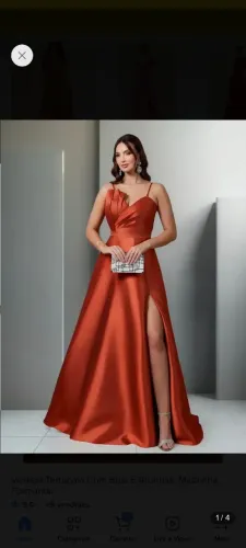 Vestido de madrinha terracota