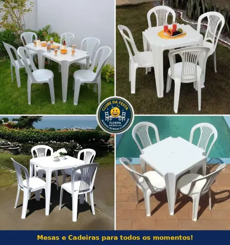 Locação de cadeiras e mesas de plástico para eventos